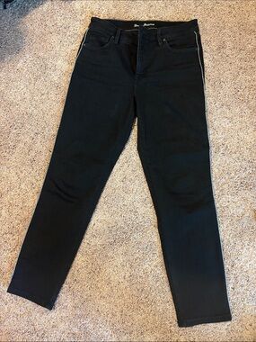 Tommy Bahama Boracay Black High Rise Ankle Jeans Silver Side Stripe